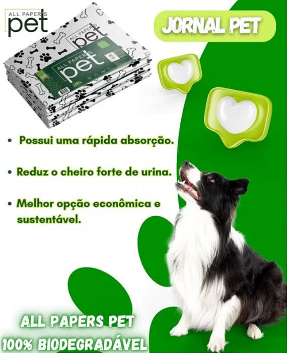 Kit Jornal Pet Higiênico 100 Folhas