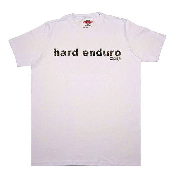 Camiseta Adulto PRO ES HARD ENDURO Wide Open - Branco