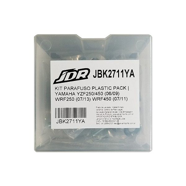 Kit Parafuso Plastic Pack YAMAHA YZF250/450 WRF250/450 JDR