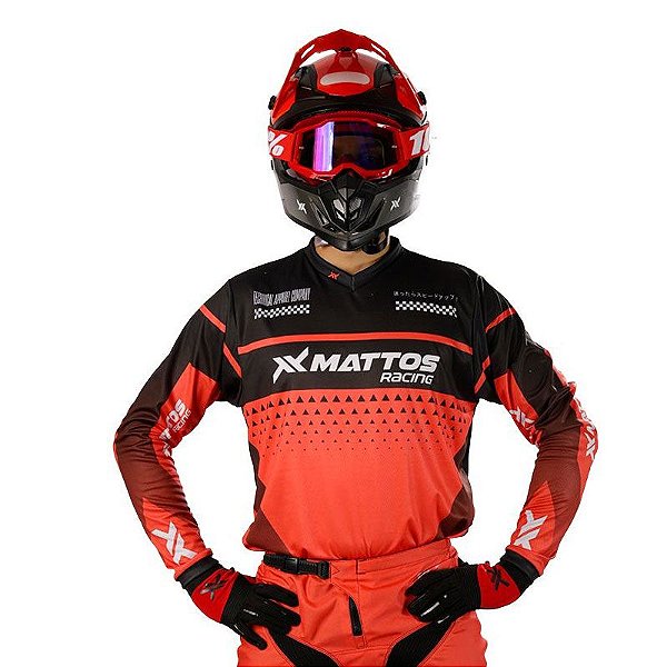 Camisa Mattos Racing Finish 23 Vermelho