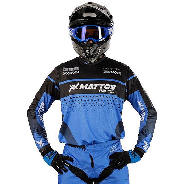 Camisa Mattos Racing Finish 23 Azul