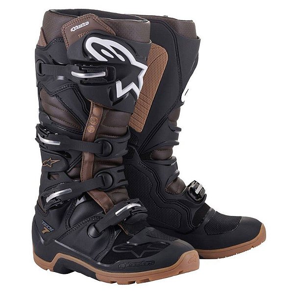 Bota Alpinestars Tech 7 Enduro Preto/Marrom Escuro