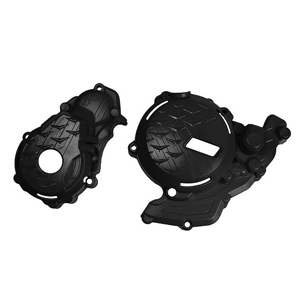 Tampas Laterais Motor 4T KTM SX-F HUSQVARNA FC GASGAS MC 250/350 AMX Preto