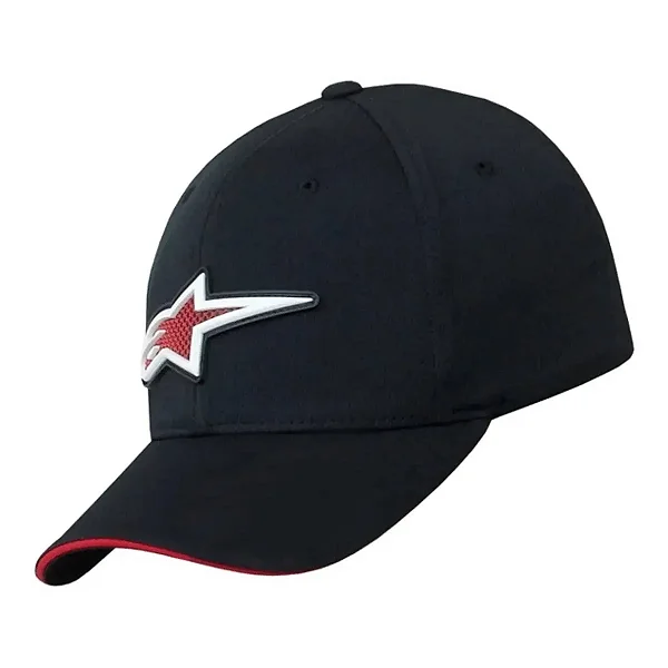 Boné Alpinestars Astar Rubber Logo Sintético - Preto
