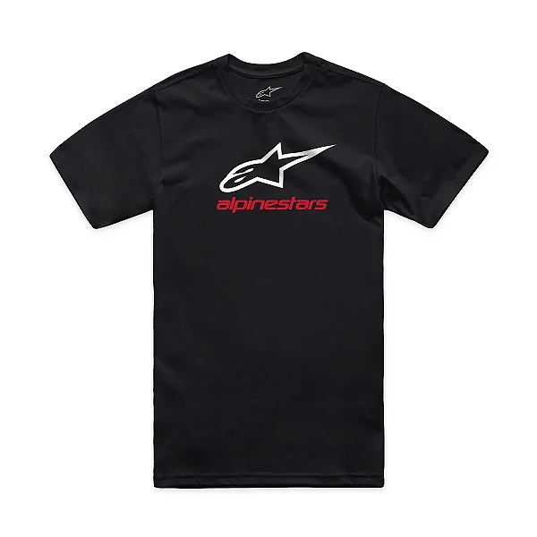 Camiseta Alpinestars Always 2.0 - Preto/Branco/Vermelho
