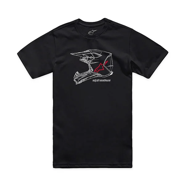 Camiseta Alpinestars MX Helmet - Preto