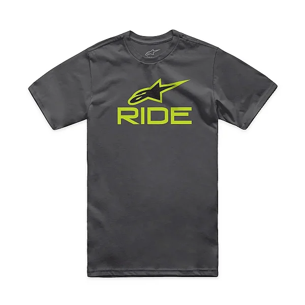 Camiseta Alpinestars Ride 4.0 - Cinza/Verde/Preto