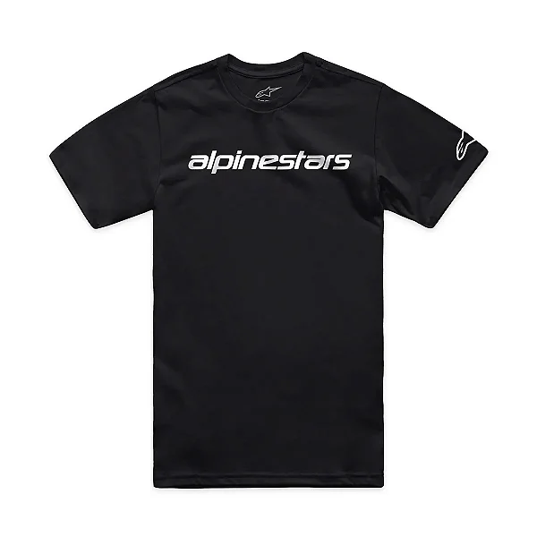 Camiseta Alpinestars Linear Wordmark 2.0 - Preto/Branco
