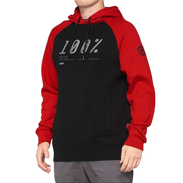 Moletom 100% Barrage Preto Vermelho