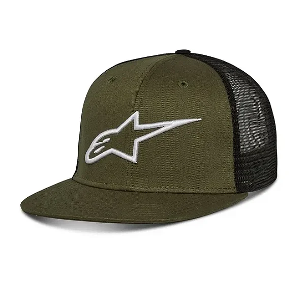 Boné Alpinestars Corp Trucker - Verde Militar/Preto