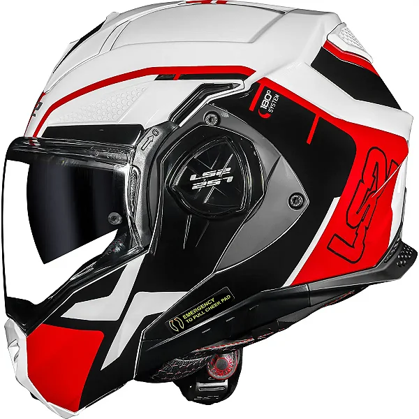 Capacete LS2 FF901 Advant x Metryc - Branco/Vermelho