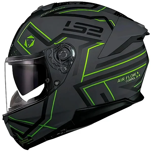 Capacete LS2 Stream II FF808 Maze - Cinza /Peto