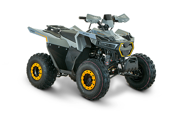 Quadriciclo MXF Brave 150CC 4x2 com Partida 4T - Cinza / Amarelo O.C.: 911
