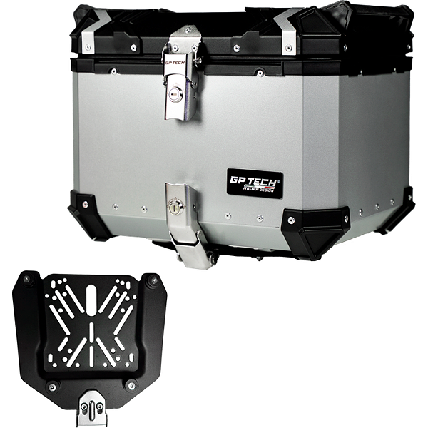Bau Bauleto GP Tech Traseiro Aluminio Polido M45 45 Litros