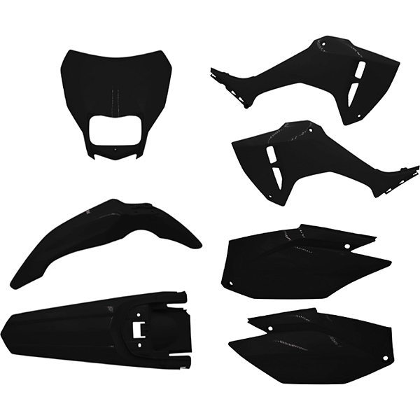 Kit Plástico CRF 300F c/ Carenagem do Farol Preto