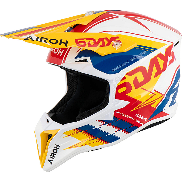 Capacete Airoh Wraaap 6 Days Espanha Brilhante