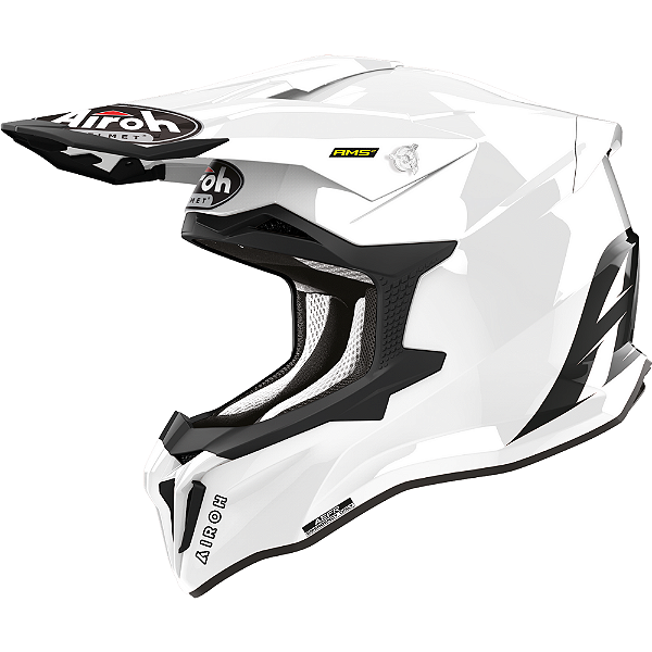 Capacete Airoh Strycker Color Branco Brilhante