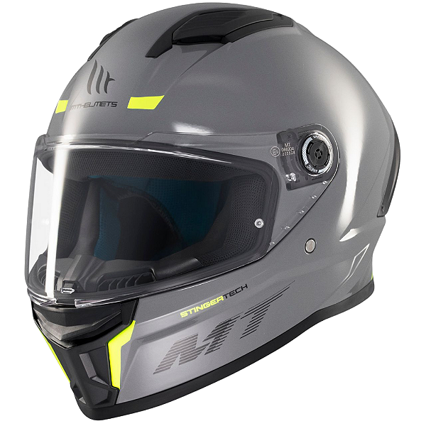 Capacete MT Helmets Stinger 2 Solid A12 - Cinza Brilhante