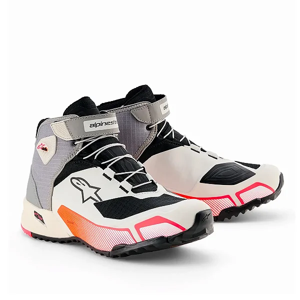 Bota Alpinestars CR-X Women's Drystar® - Diva Pink - Cinza/Branco/Preto