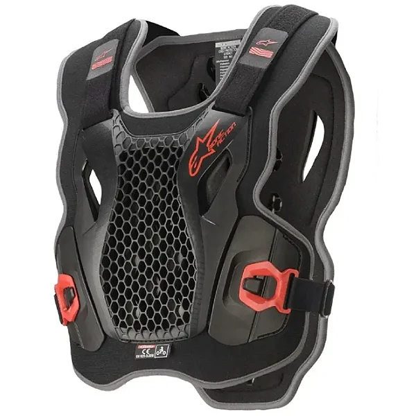 Colete Alpinestars Bionic Action Chest - Preto/Vermelho