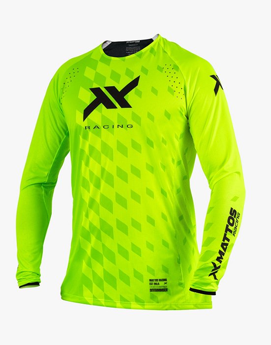 Camisa Mattos Racing Pro Grid - Amarelo Fluorescente