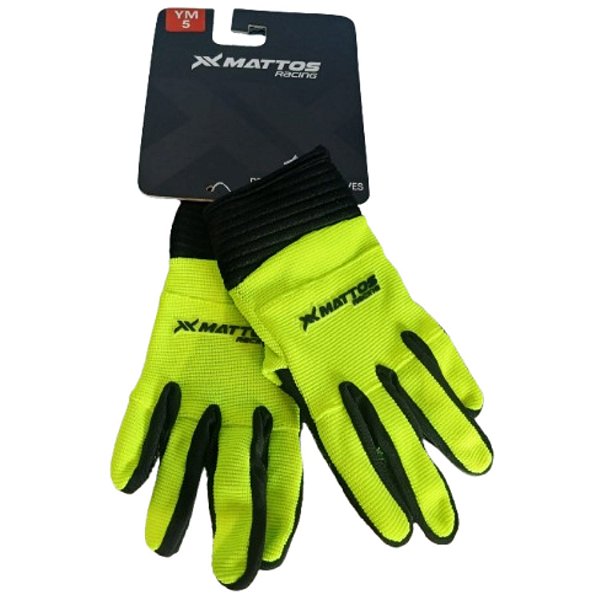 Luva Mattos Racing Striker Infantil - Amarelo Fluor