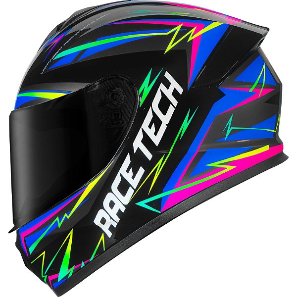 Capacete Race Tech Hit Spark Preto/Cinza