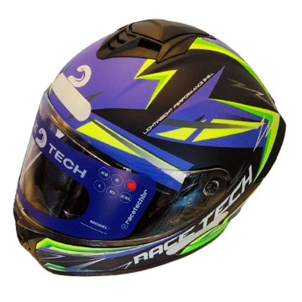 Capacete Race Tech Hit Spark Azul/Roxo