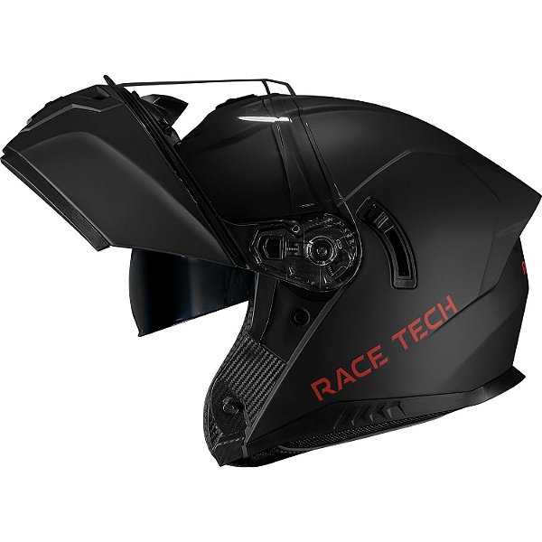 Capacete Race Tech Signal Monocolor Preto Fosco