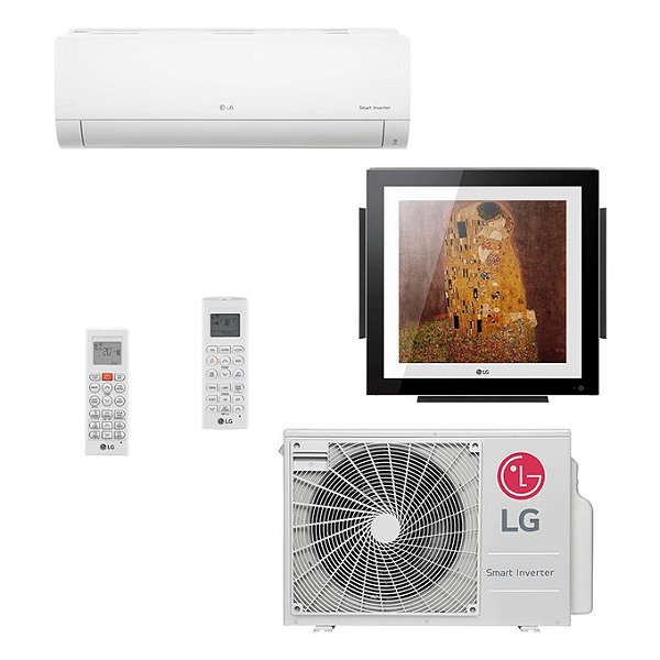 Ar Condicionado Multi-Split LG  Inverter 18.000 BTU/h (1x Evap 12.000 BTU/h + 1x Evap Gallery 9.000 BTU/h) Quente/Frio 220V