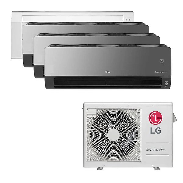 Ar Condicionado Multi Split Inverter LG 30.000 BTUS Quente/Frio 220V (+1x Cassete 1 Via LG 9.000 BTUS +3x High Wall LG Art Cool 12.000 BTUS)