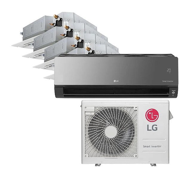 Ar Condicionado Multi Inverter LG 36.000 BTUS Q/F 220V +3x Cassete 4 Vias 9.000 BTUS (+1x Cassete 4 Vias 12.000 BTUS +1x Art Cool 12.000 BTUS)