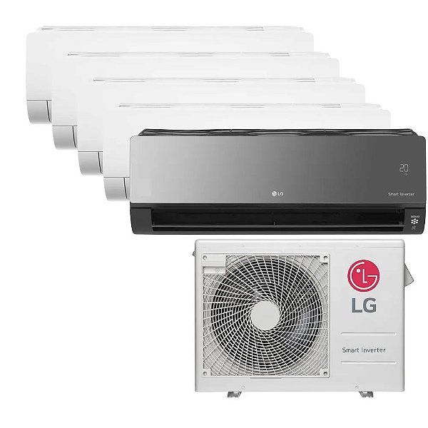 Ar Condicionado Multi Inverter LG 36.000 BTUS Q/F 220V (+4x High Wall  9.000 BTUS +1x Art Cool 18.000 BTUS)