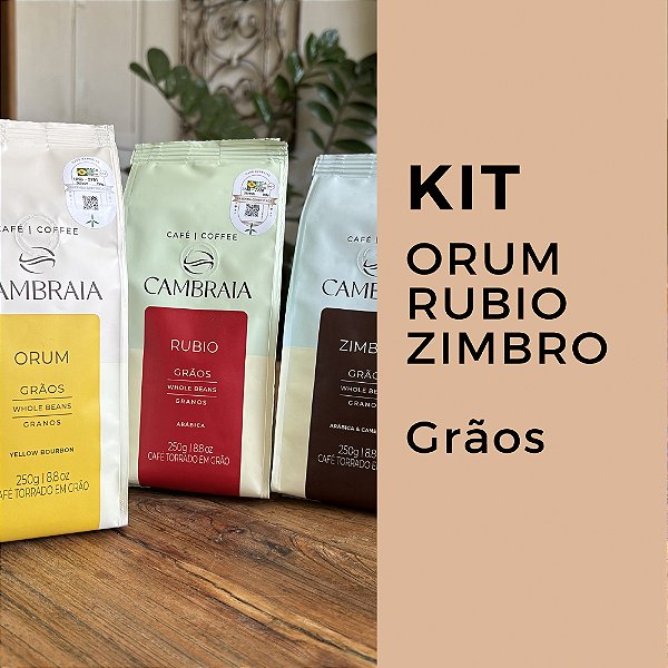 Kit Café Cambraia - Orum / Rubio / Zimbro - em grãos
