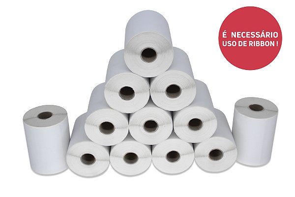 50 Rolos Etiqueta 10x10 100X100 Couche Serrilha E-Commerce