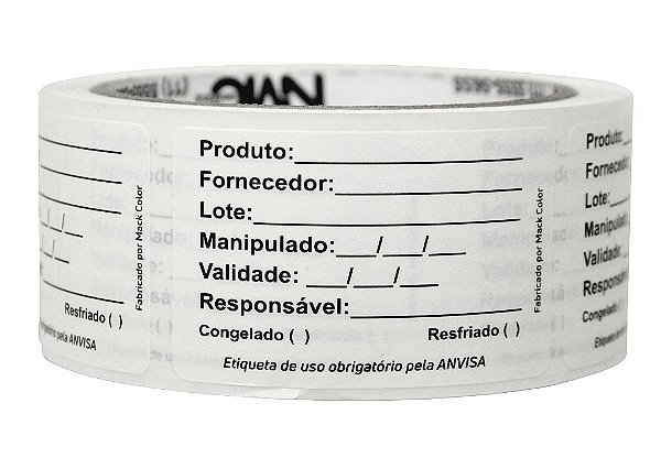 1 Rolo de Etiquetas Prazo de Validade 65x40mm - 500 unidades