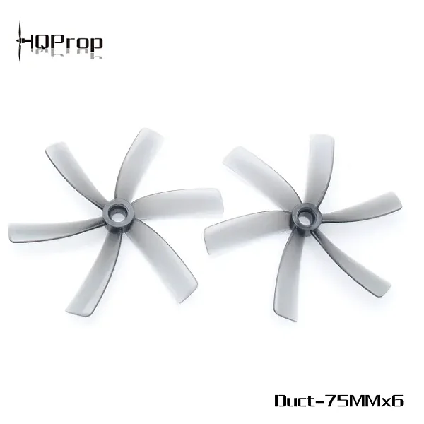 Hélices 3 Polegadas HQProp Duct-75MMX6 para Cinewhoop Cinza (2CW+2CCW)-Policarbonato