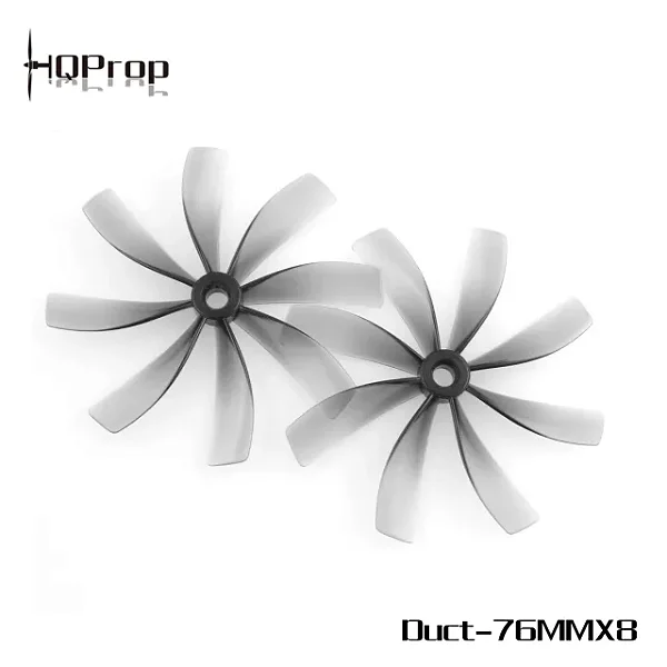 Hélices 3 Polegadas HQProp Duct-76MMX8 para Cinewhoop Cinza (2CW+2CCW)-Policarbonato