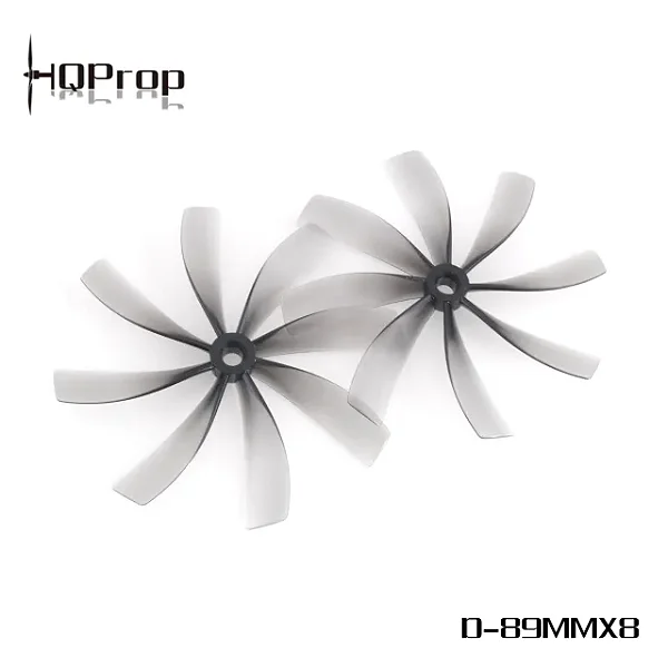 Hélices 3.5 Polegadas HQProp Duct-89MMX8 para Cinewhoop Cinza (2CW+2CCW)-Policarbonato