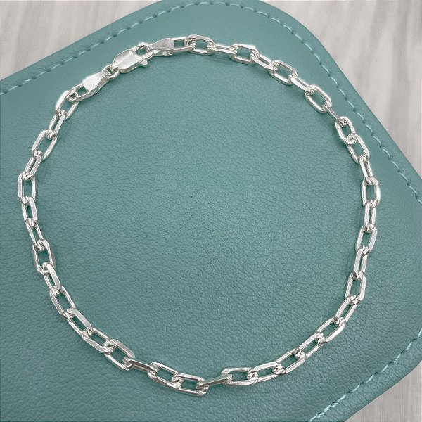 Pulseira Masculina Cadeado em Prata