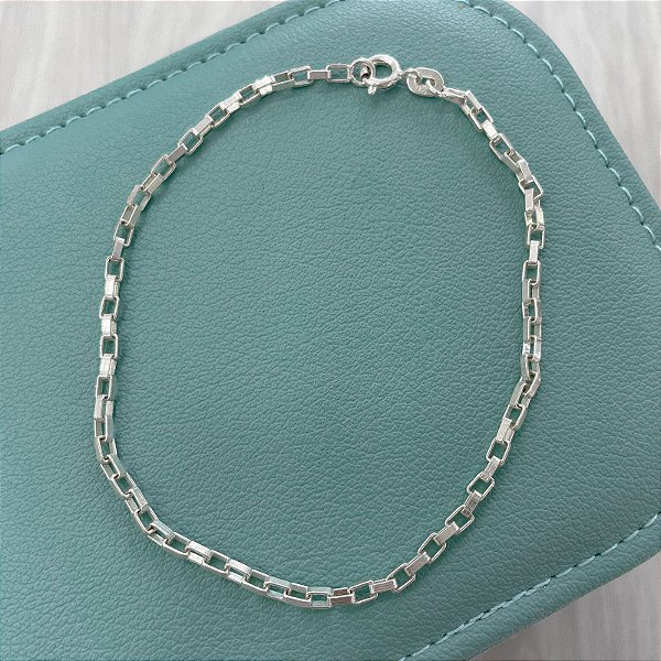 Pulseira Masculina Cadeado em Prata