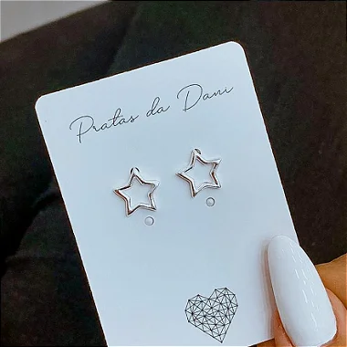 Brinco Estrela em Prata