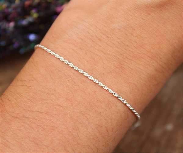 Pulseira Corda em Prata