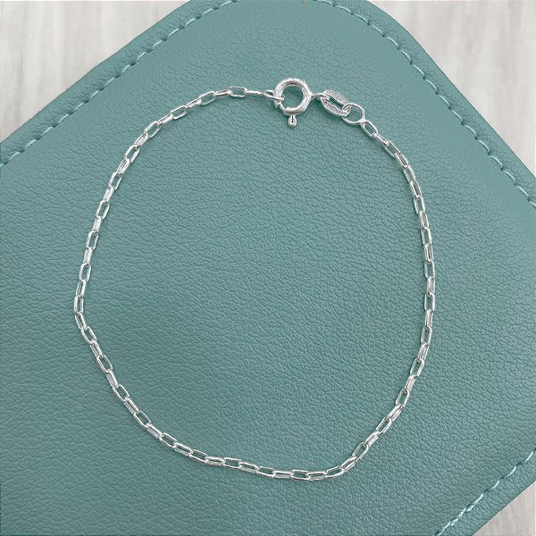 Pulseira Cadeado Mini em Prata