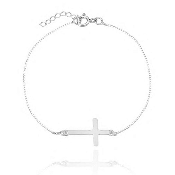 Pulseira Cruz em Prata