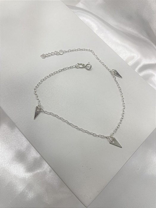 Tornozeleira Spike em Prata