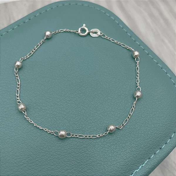 Pulseira em Prata de Bolinhas
