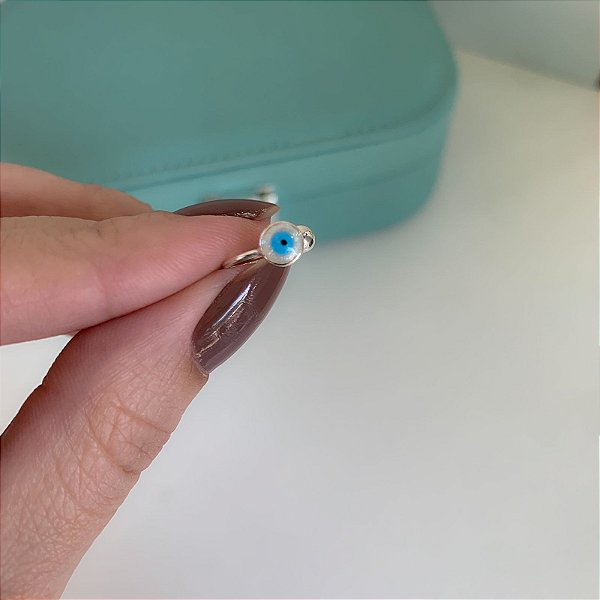 Piercing Fake Olho Grego em Prata