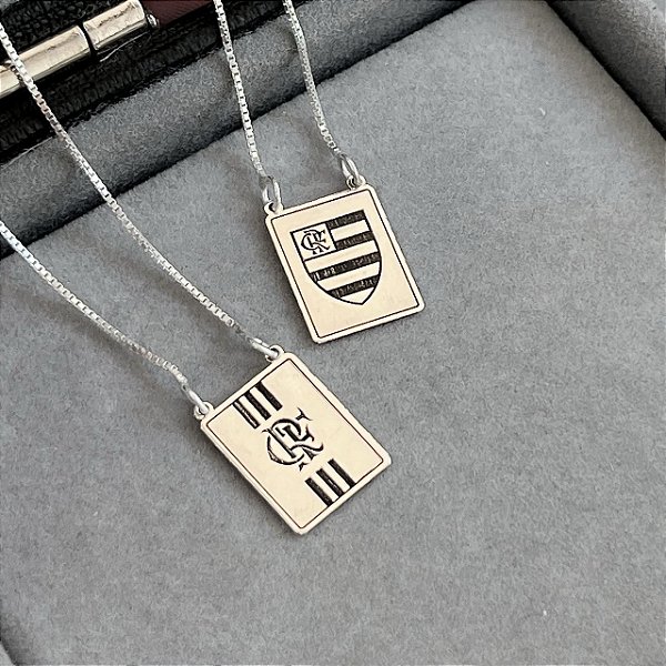 Escapulário Flamengo em Prata