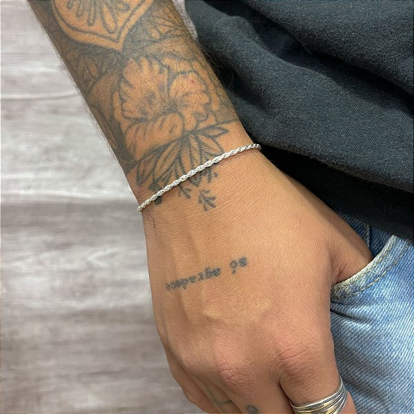 Pulseira Corda em Prata